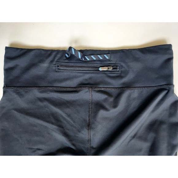 Ladies Under Armour UA Fly-By Compression Capri Leggings Black/Blue Size S - Picture 3 of 7